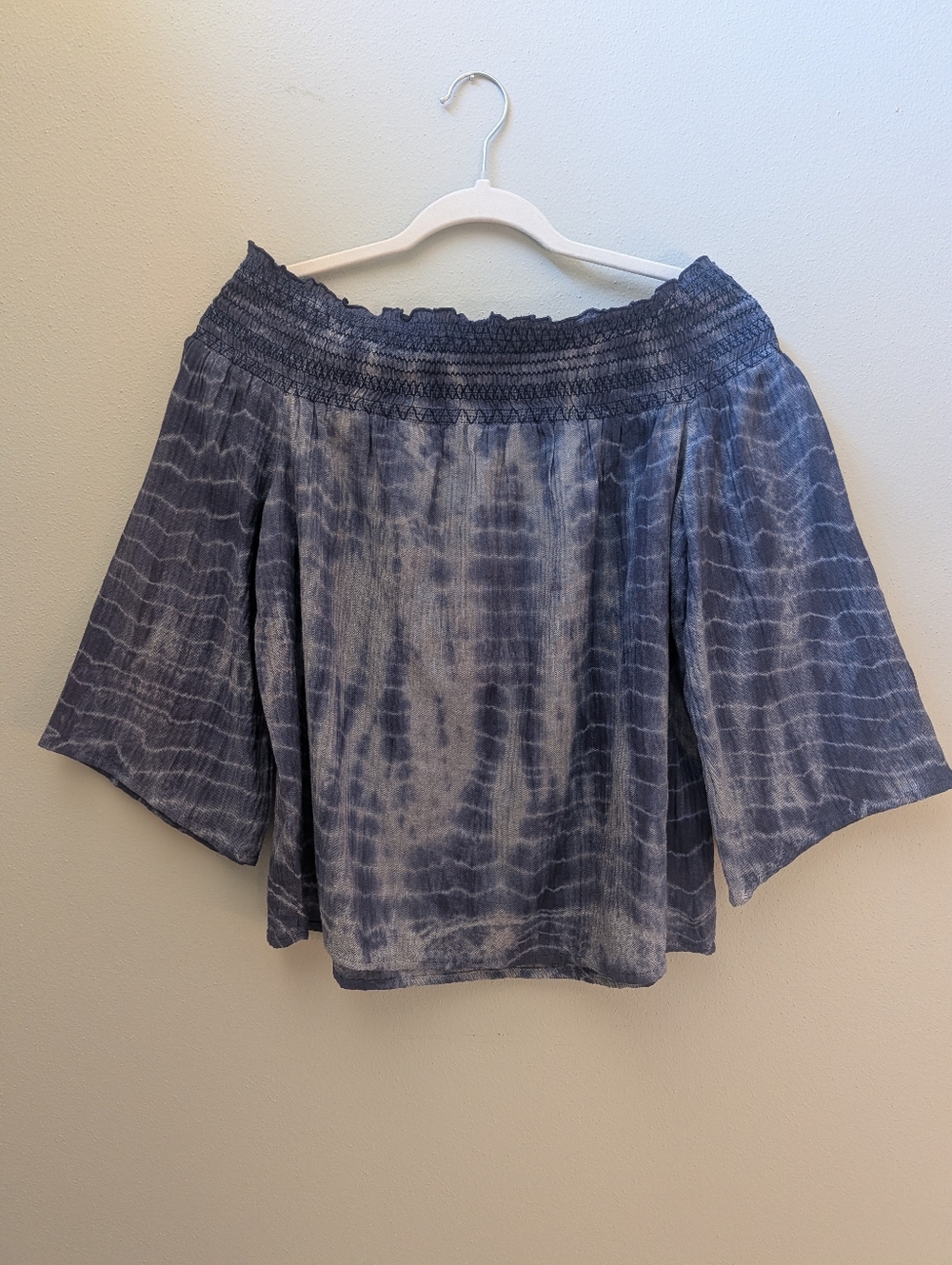Love stitch Tie-dye Medium Off The Shoulder Blouse